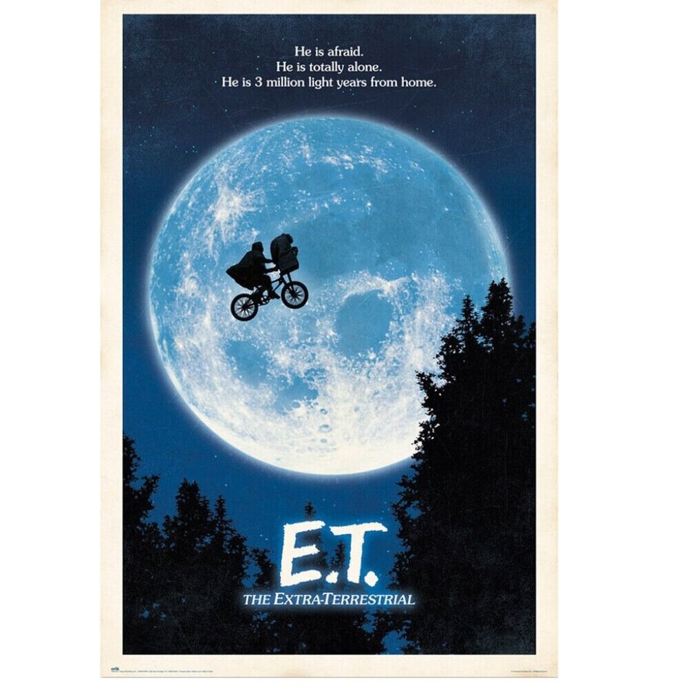 ET Movie Poster Regular Style - ET Bicycle  Moon Poster 165